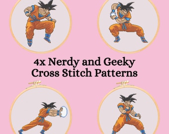 4 Nerdy Cross Stitch Patterns. Geek Cross Stitch Pattern. Pixel Art Cross Stitch Pattern. Sprite Cross Stitch Pattern. 8-Bit Cross Stitch