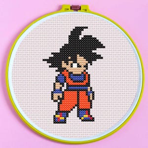 Fighter Anime Cross Stitch Pattern for Beginners. Easy Cross Stitch Pattern. PDF Pattern Cross Stitch