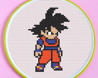 Fighter Anime Cross Stitch Pattern for Beginners. Easy Cross Stitch Pattern. PDF Pattern Cross Stitch