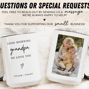Custom Photo Grandpa Mug with Grandkids Names Personalized Grandpa Cup Grandpa Photo Gift Father’s Day Gift for Grandpa Gift from Grandkids