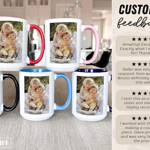 Custom Photo Grandpa Mug with Grandkids Names Personalized Grandpa Cup Grandpa Photo Gift Father’s Day Gift for Grandpa Gift from Grandkids