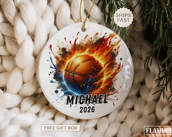 Basketball Ornament Personalized Basketball Player Ornament Basketball Christmas Ornament for Basketball Fan Gift for Basketball Player