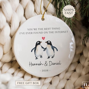 Online Dating Ornament Internet Dating Gift Long Distance Christmas Ornament You're The Best Thing I've Ever Found On The Internet Ornament