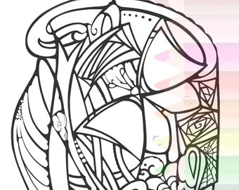 Digital Download Coloring Page to Print and Color as Many Times as You Like!