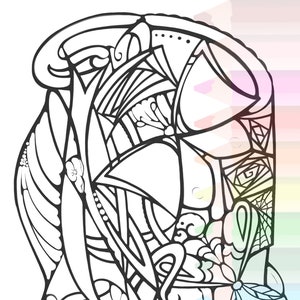Digital Download Coloring Page to Print and Color as Many Times as You Like image 1