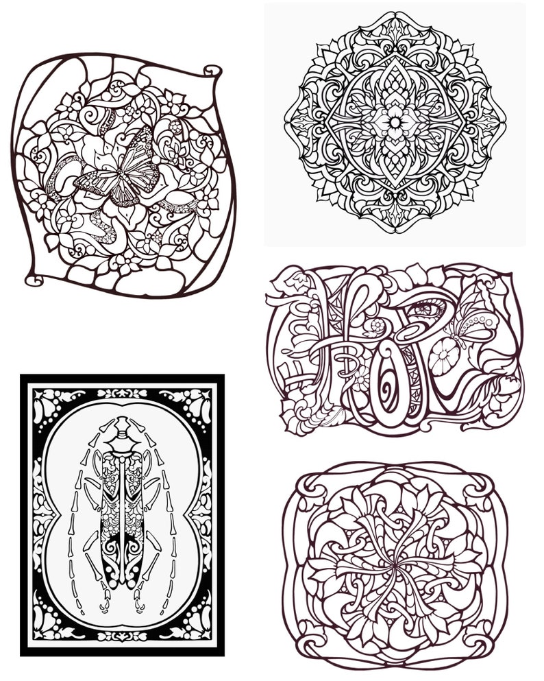 Digital Download Coloring Page to Print and Color as Many Times as You Like image 3