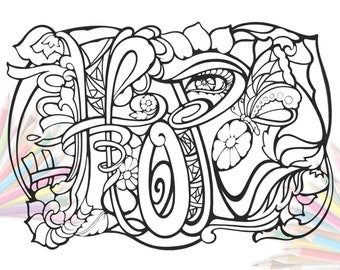 Find Hope, Digital Download Coloring Page to Print and Color as Many Times as You Like!