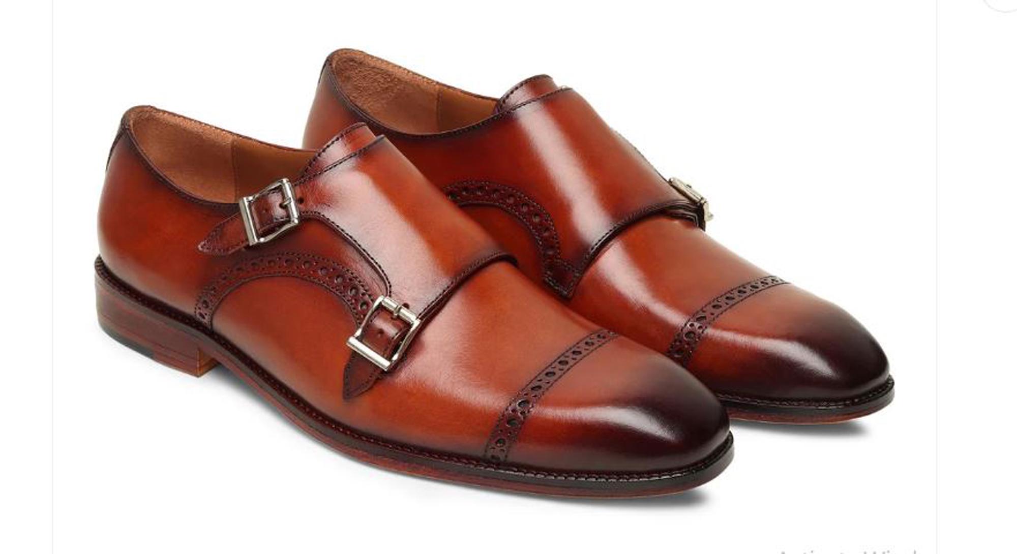 Handmade Tanbrown Color Original Calf Leather Stylish  display picture 2