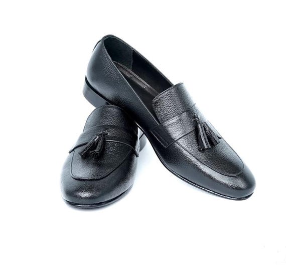 Handmade Black Color Original Full Grain Calf Leather  display picture 1