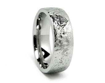Rough pattern wedding band ring in Stainless Steel 3mm 4mm 5mm 6mm by Taormina Jewelry