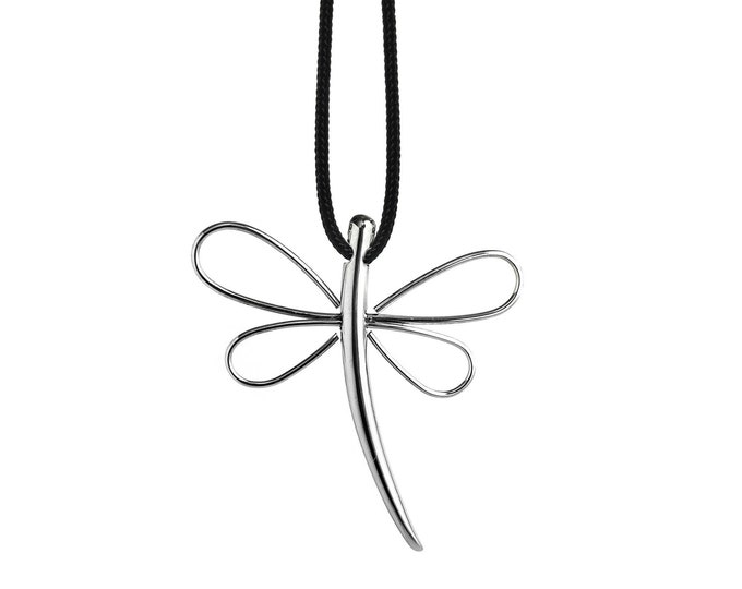 FILO dragonfly wire pendant in stainless steel by Taormina Jewelry