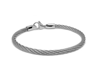 CABLE 4mm bracelet in stainless steel