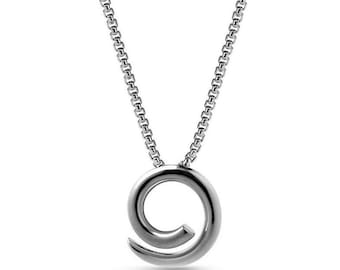 Swirl Shaped pendant in Stainless Steel