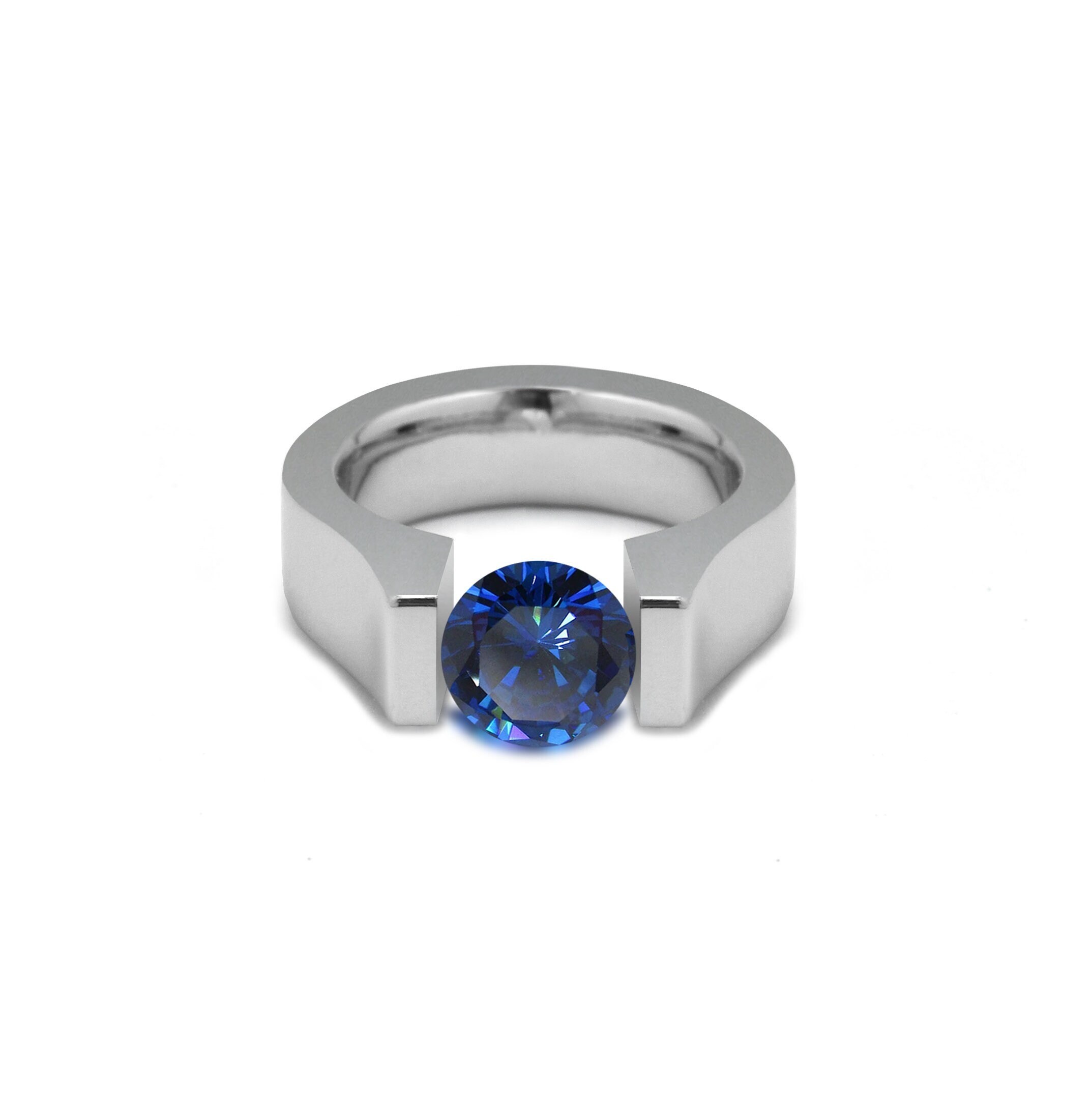 This item is unavailable -   Tension set engagement rings, Men diamond  ring, Engagement rings sapphire