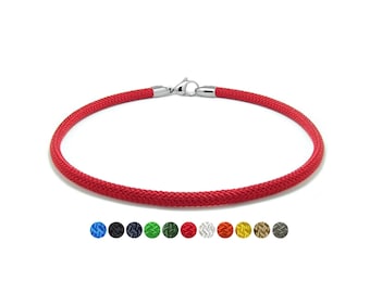 NAUTICA 4mm boat rope necklace with lobster clasp in stainless steel
