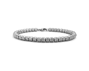 5mm Hex Nuts beaded bracelet in Stainless Steel