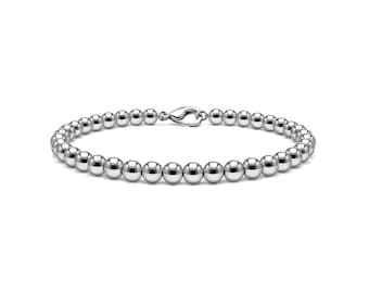 Signature All Steel Beaded Bracelet 5mm | Mirror-Finish Edition