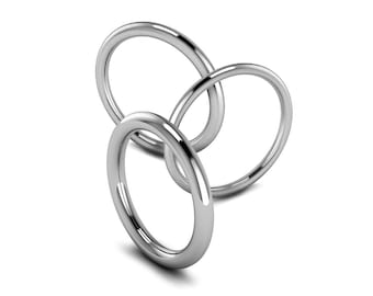 HALO thin tubular ring in 1mm, 1.5mm and 2mm in stainless steel