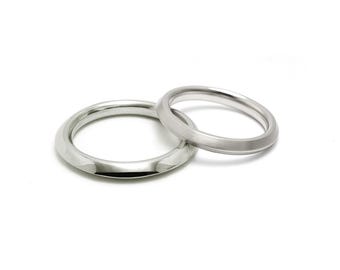 Triangle Band Ring | Minimalist Stainless Steel Stacking Band | 2mm 3mm Bauhaus Designs