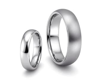 Wedding Band Ring | 2mm to 6mm Comfort Fit Ring | Stainless Steel Sculptural Minimalist Design