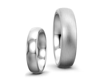 DOME wedding band ring in 2mm 3mm 4mm 5mm 6mm crafted in stainless steel