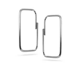 FILO rectangular wire earrings in stainless steel