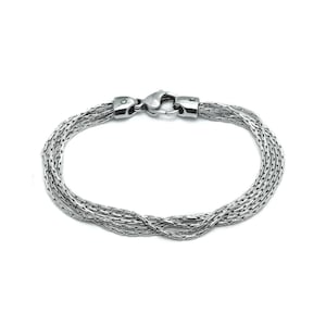 Minimalist Multi-Strand Box Chain Bracelet | Sleek Stainless Steel Geometric Design | Precision-Engineered Clasp
