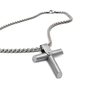 Rods cross pendant in stainless steel by Taormina Jewelry
