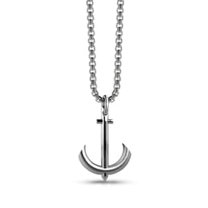 NAUTICA Anchor pendant in stainless steel by Taormina Jewelry