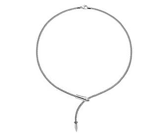 SNAKE cable necklace in stainless steel