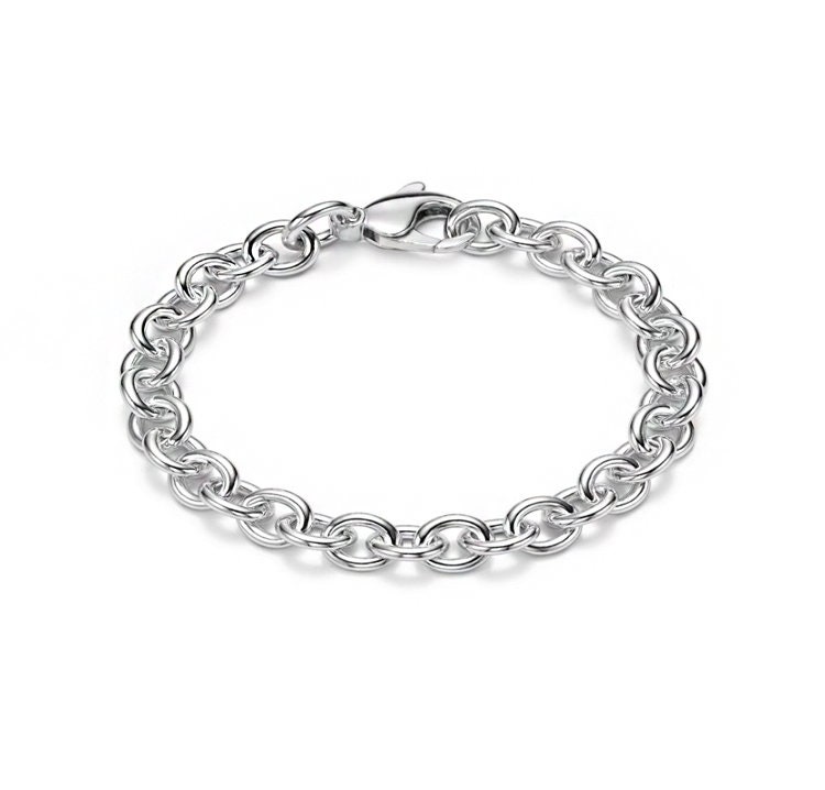 Oval link Chain Bracelet in Stainless 