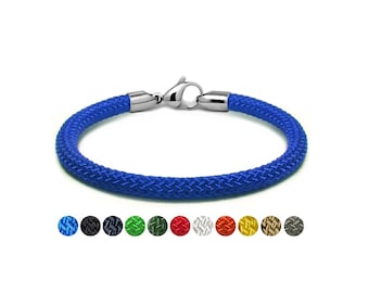 NAUTICA 5mm boat rope bracelet with a lobster clasp in stainless steel