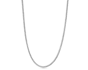 3mm wheat chain necklace in stainless steel