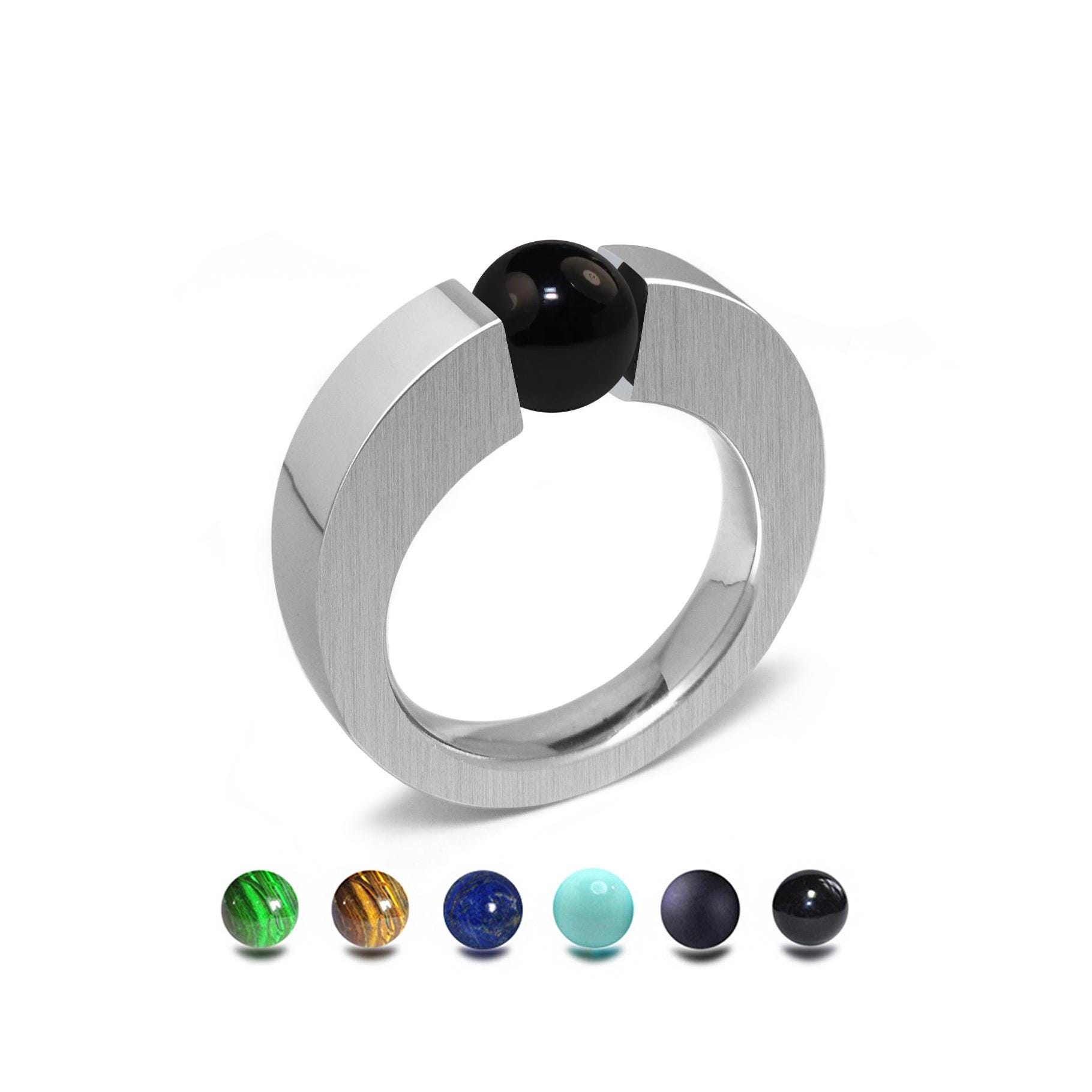 Round Onyx Oxid Ring Round Onyx Oxid Ring