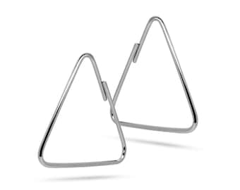 FILO triangular wire earrings in stainless steel