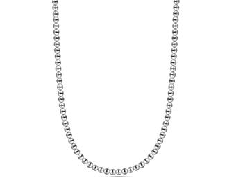 4mm. 6mm, 8mm stainless steel beaded necklace