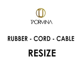 Resize Service for Rubber, textile cord & stainless steel cable jewelry - Fees and Returns Procedures