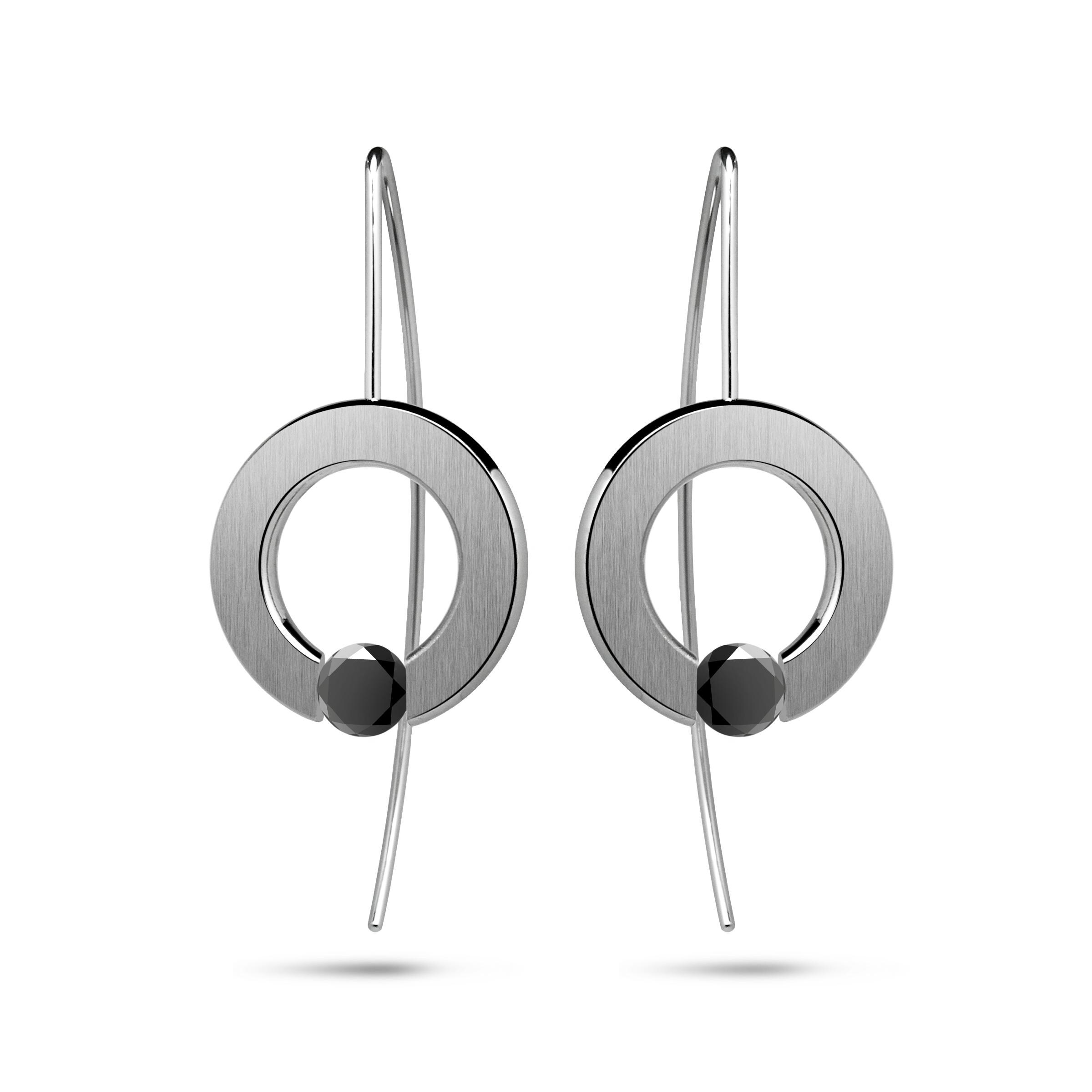 Stainless Steel open circle drop earrings. Steel Stainless Steel open circle drop earrings. Steel