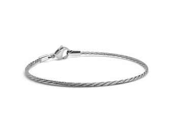 CABLE 1.5mm extra thin bracelet in stainless steel