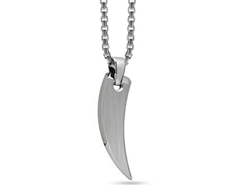 CLAW Talon Pendant | Sculptural Minimalist Stainless Steel | Modern Masculine Necklace