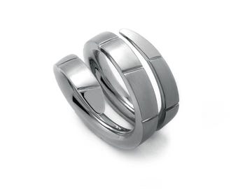 SNAKE flat bypass ring design in stainless steel
