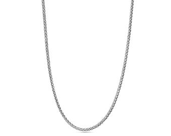 3mm Wheat Chain Necklace | Classic Stainless Steel Link | Minimalist Design
