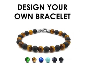 Design your Own 8mm spiritual beaded bracelet by Taormina Jewelry