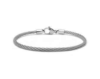 CABLE 3mm bracelet in stainless steel