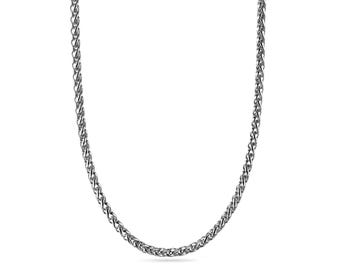 4mm Wheat Chain Necklace | Classic Stainless Steel Link | Minimalist Design