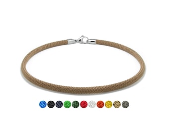 NAUTICA 5mm boat rope necklace with lobster clasp in stainless steel