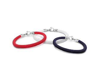 NAUTICA 5mm boat rope bracelet with a lobster clasp in stainless steel