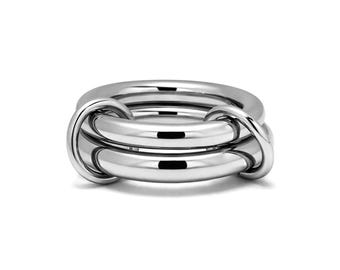 Interlocked Multi-Ring | Sculptural Bespoke Stainless Steel | Pluto Design