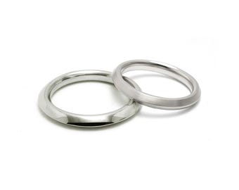 Triangle Band Ring | Minimalist Stainless Steel Stacking Band | 2mm 3mm Bauhaus Designs