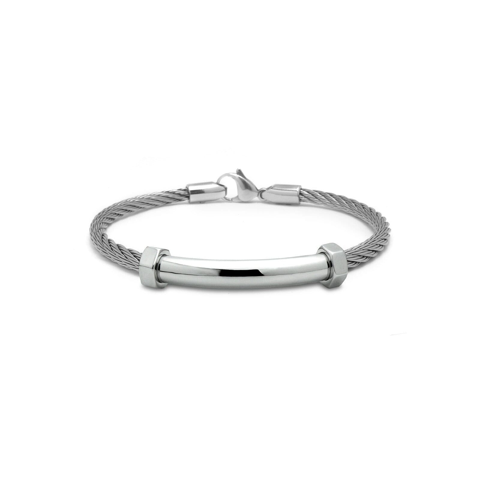 Nautical Blue Stripe Nautical Whale Tail Bracelet Stainless Steel 165  handmade for $ 28.00